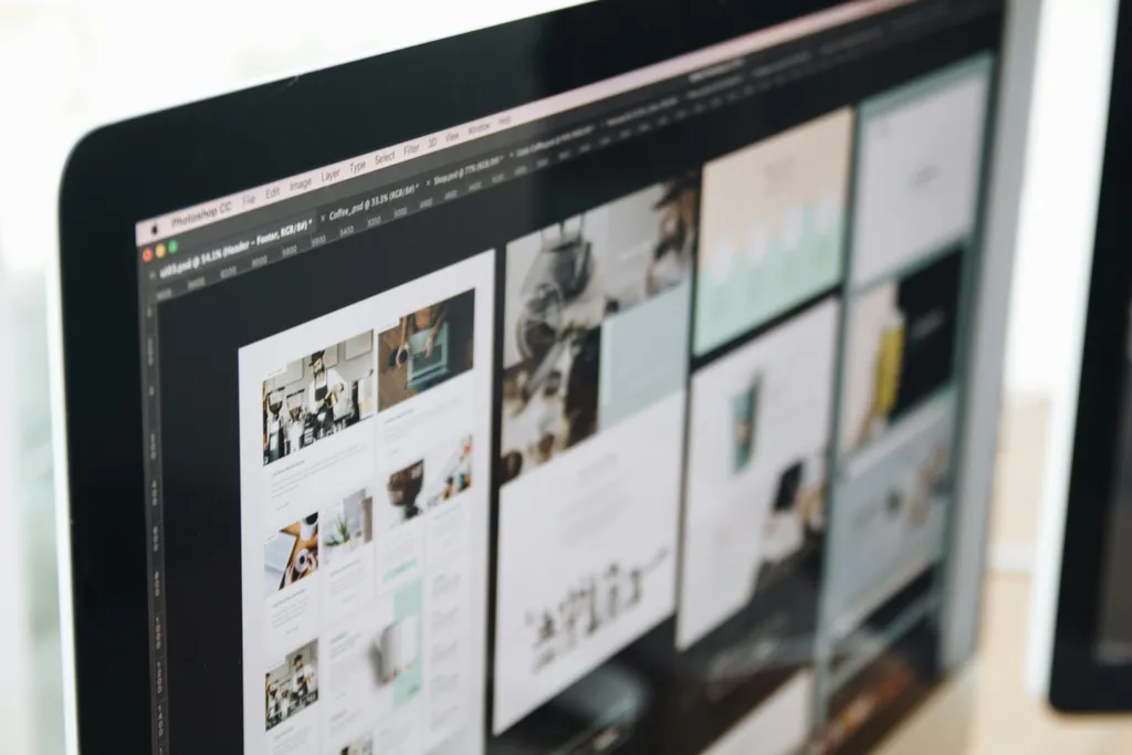 Illustration von Landingpage und Webseite im Vergleich